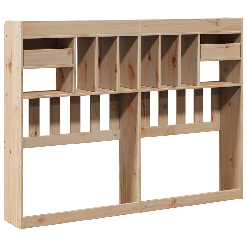 Headboard with Storage 150 cm Solid Wood Pine